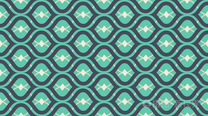 无缝图案几何.精致美丽的装饰.几何时尚面料印花.无缝矢量模式