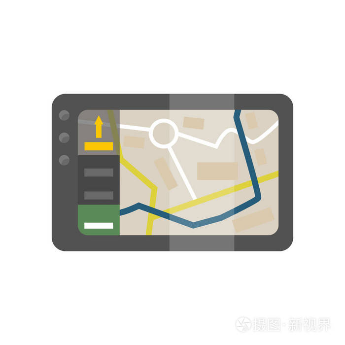 全球定位系统设备, 导航矢量插图的移动应用插画-正版商用图片18zpa5