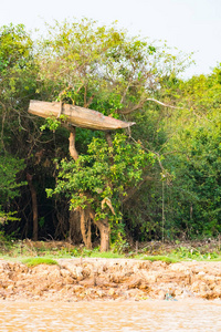 柬埔寨暹粒教科文组织洞里萨湖水位测量