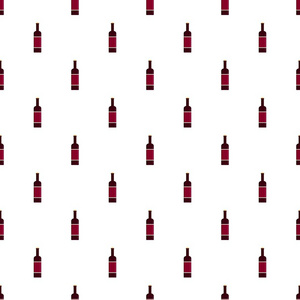 玻璃瓶红酒图标, 扁平型
