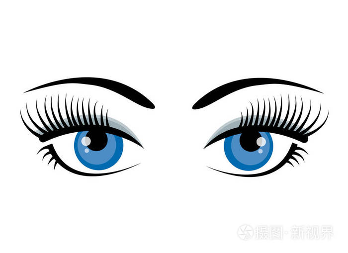 卡通的眼睛.向量例证概念为美容院