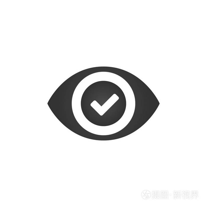 成功监视插图.家长控制徽标.良好的超级视觉符号.扫描监控标志.