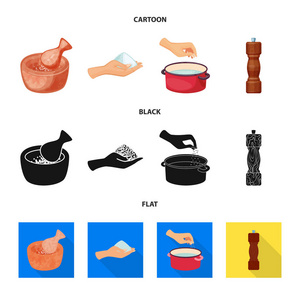 烹饪和海上标志的孤立对象。集烹饪和烘焙库存向量例证