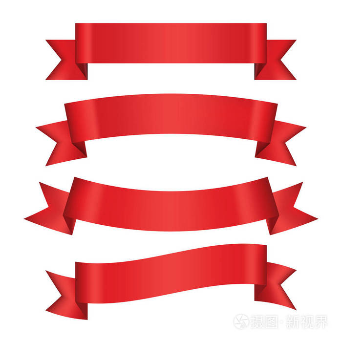 一套红色拱门横幅图标在白色背景上的园丁p10