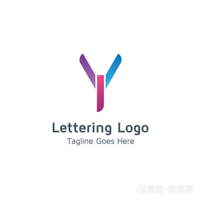 字母y设计字母表向量标志