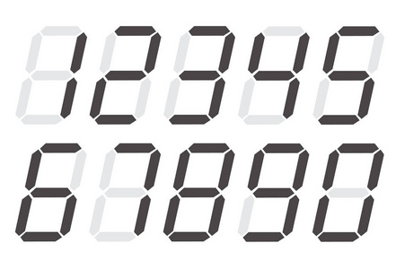 数字液晶字体图片