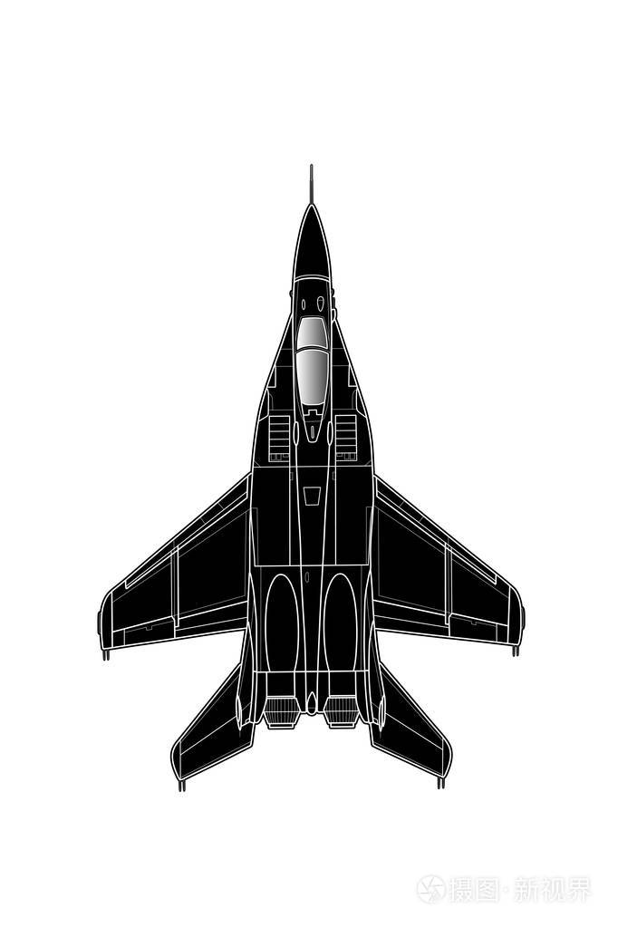 现代俄罗斯喷气式飞机.矢量绘制插画-正版商用图片190ajh-摄图新视界
