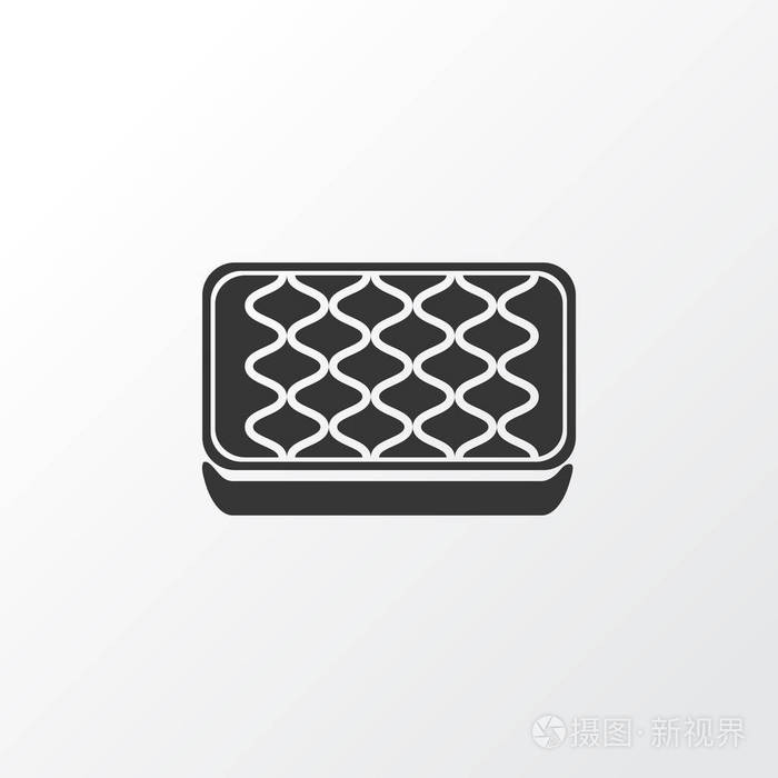 床垫图标符号.时尚风格的优质隔离卧室元素