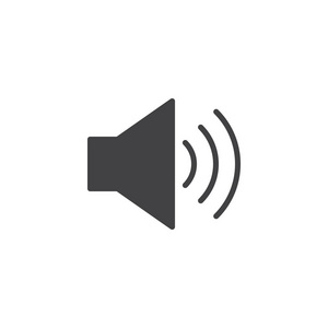 声音扬声器符号,标志插图.照片