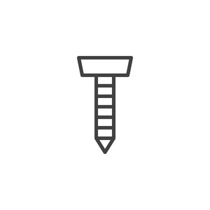 移动概念和网页设计的线性风格标志.螺栓简单的线矢量图标.