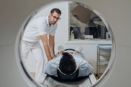 s CT scanner bed.