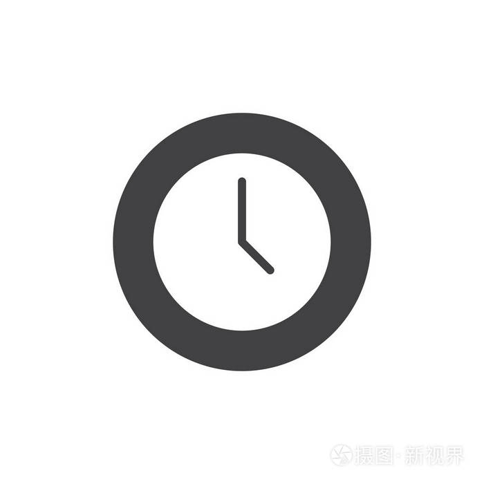 观看时间符号标志插图.