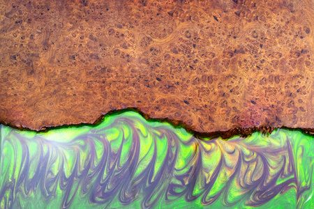 铸造环氧树脂稳定伯伦木真正的抽象艺术绿色背景纹理