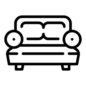 枕头沙发图标, 轮廓样式