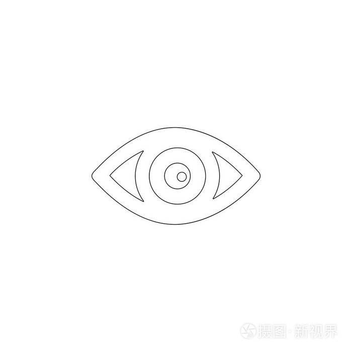 简单的平面矢量图标插图. 轮廓线符号可编辑笔画