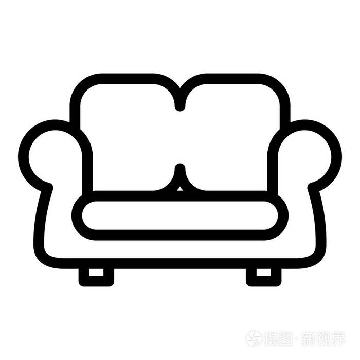 放松沙发图标 轮廓样式插画-正版商用图片190tiz-摄图新视界