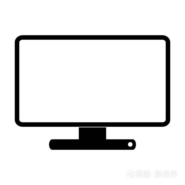 监视器图标现代电视图标