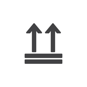 箭头向上符号标志插图.照片