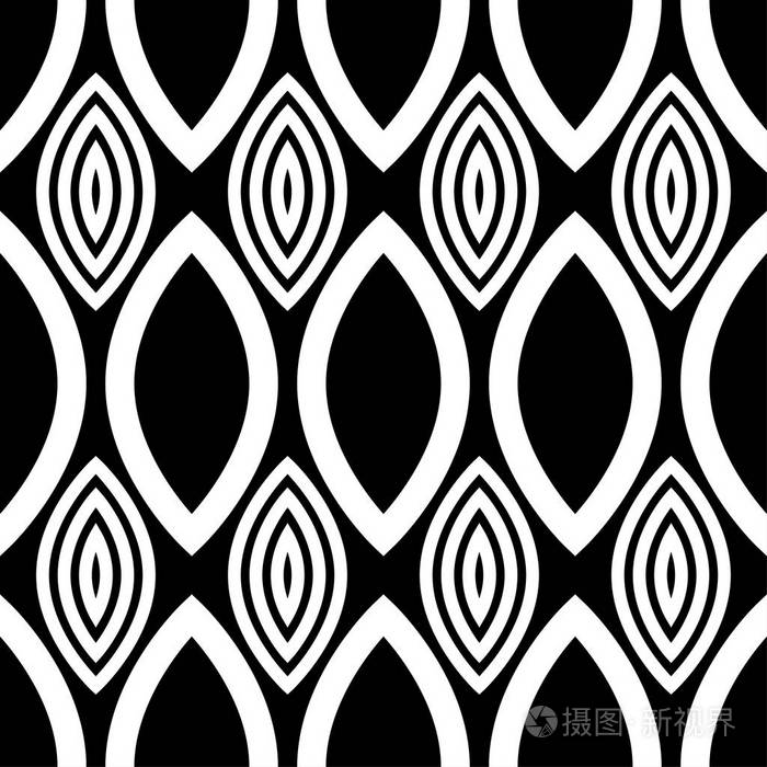 时尚的无缝图案设计. 椭圆形的形状. 矢量几何背景. 可用于壁纸,纺织