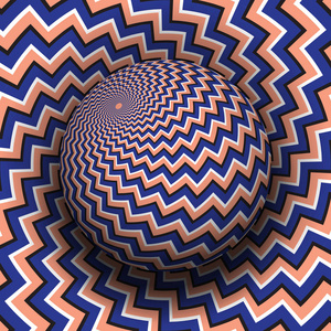 光学红色光学错觉催眠矢量插图.