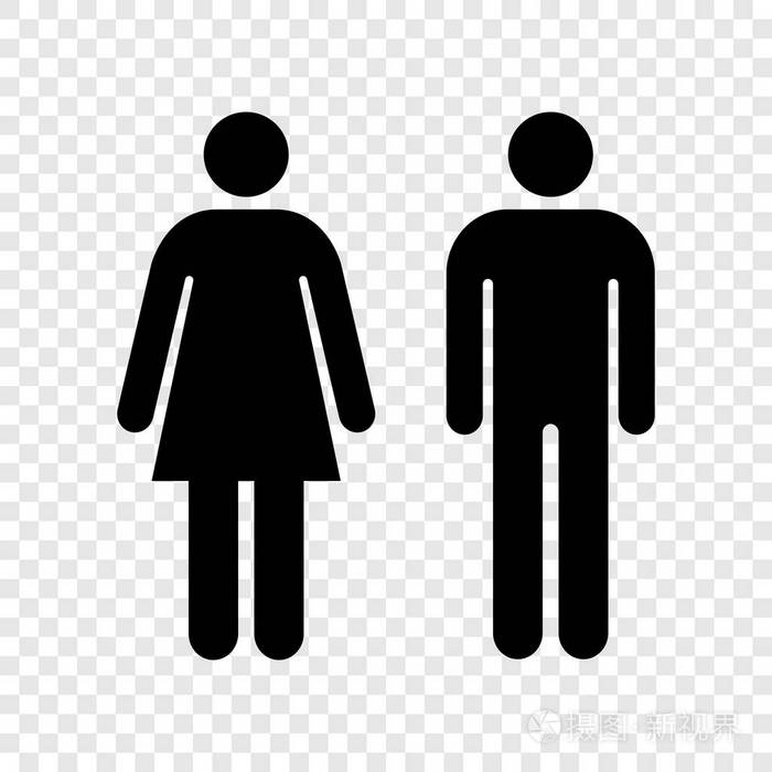 女人和男人的图标标志