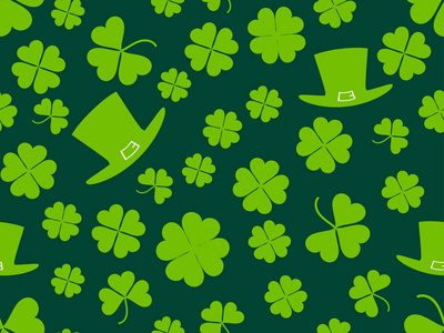 s Day background with shamrock. Vector illustration