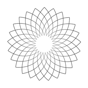 圆圈设计元素。 抽象的几何图案。 矢量艺术。