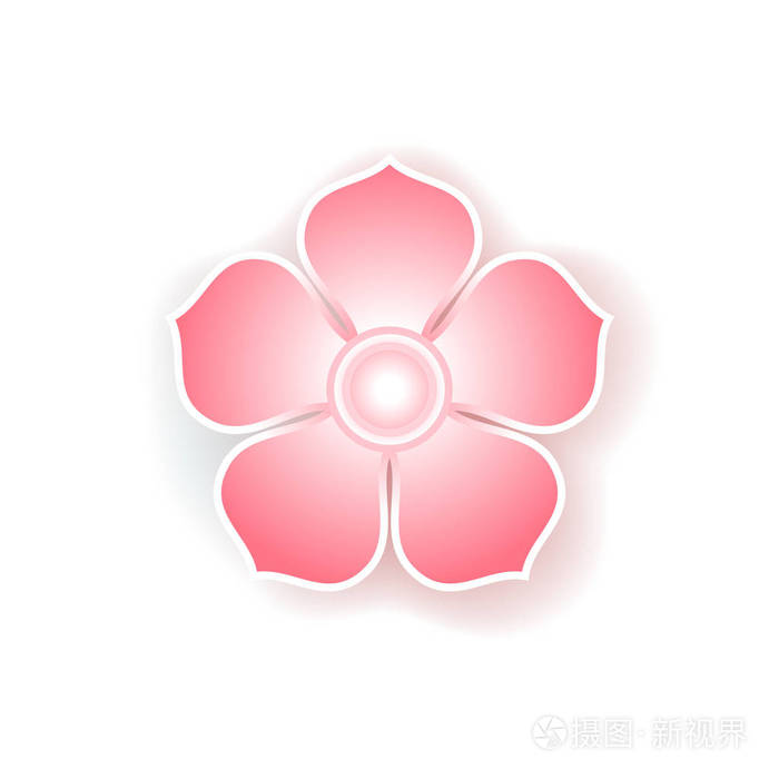 樱花的扁平五颜六色的图标