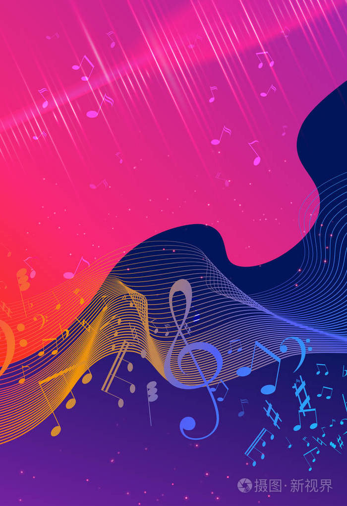 彩虹流畅的背景.彩虹现代设计.音乐多色海报.彩虹条纹波液体图案.