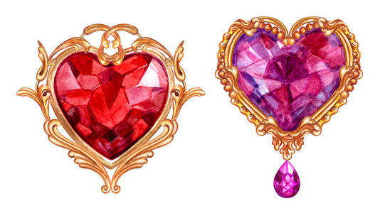 s jewelry with ruby and tourmaline.