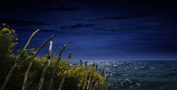 夜海作为自然背景的海洋照片 正版商用图片18u7fe 摄图新视界