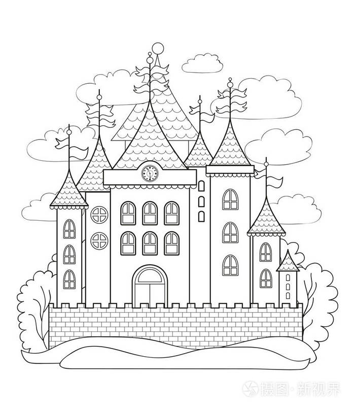 灰姑娘城堡简笔画图片