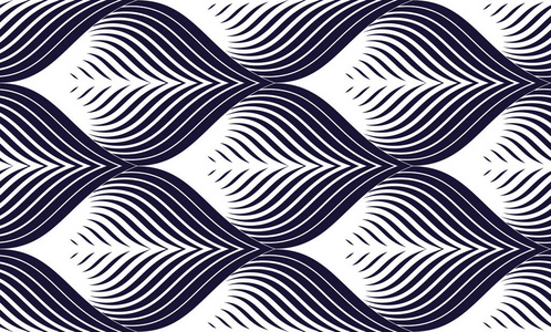 水中鱼动态壁纸无缝几何图案.几何简约时尚面料印花.