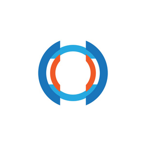 圆圈连接商业公司技术和现代商业标志的标志