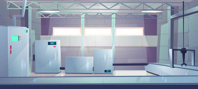 工业工厂车间室内卡通向量照片