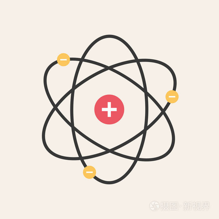 原子核的图标结构原子质子中子和电子