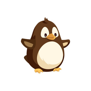 企鹅的侧视图图片