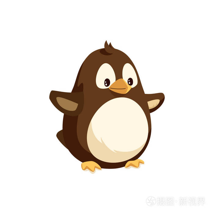 企鹅海鸟与侧视图北极矢量