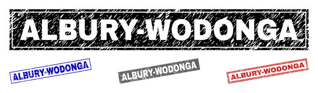 格朗格 alburywodonga 划痕矩形邮票
