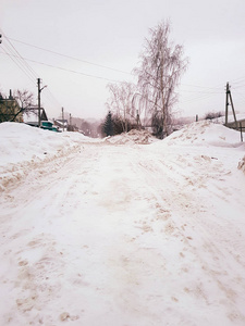 冬天的傍晚公路