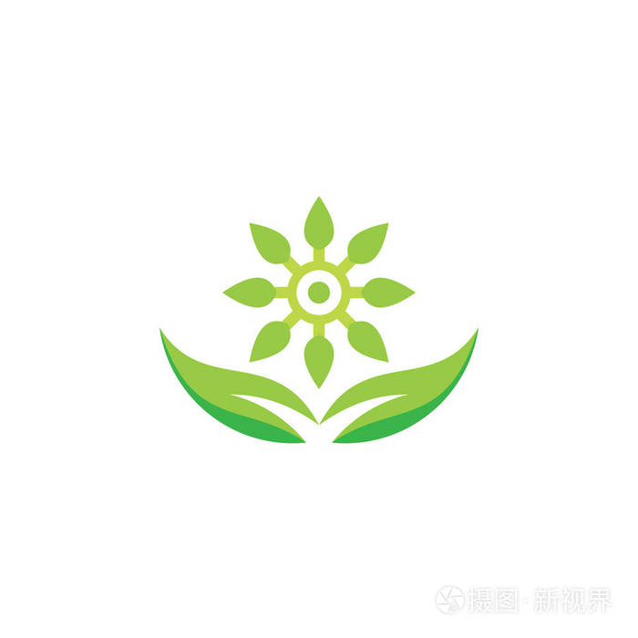 绿色生态矢量标识.