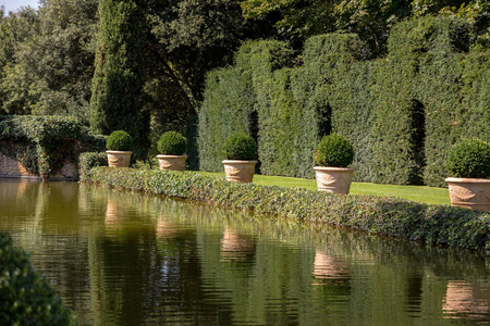 在多尔多涅的如画的Jardins杜马诺阿德埃里格纳克。 法国