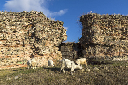保加利亚希里亚普洛夫迪夫地区罗马城迪奥克拉底奥利斯镇古城墙