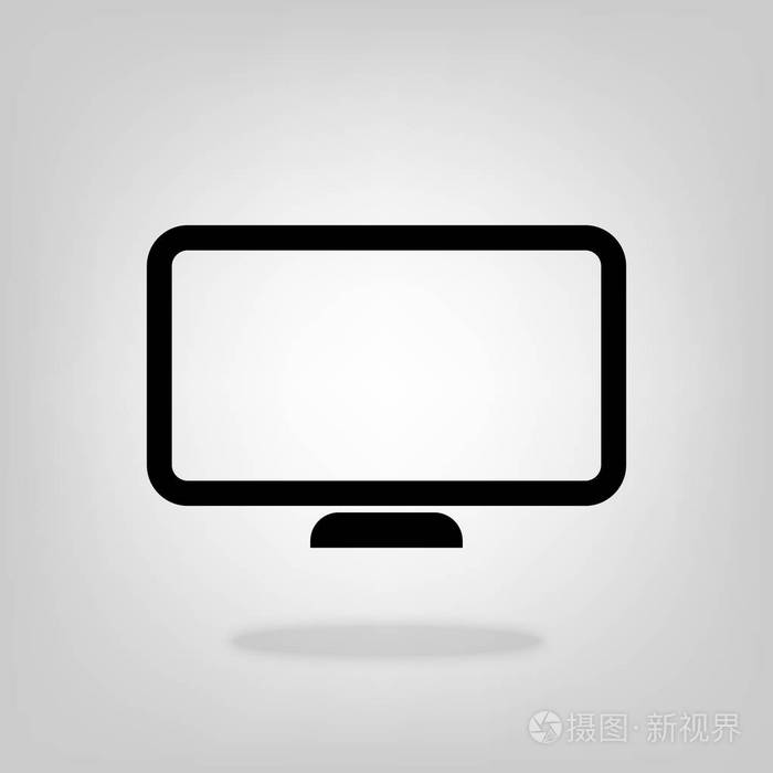电脑显示器电脑图标矢量图形设计标志网站社交媒体移动应用界面插图