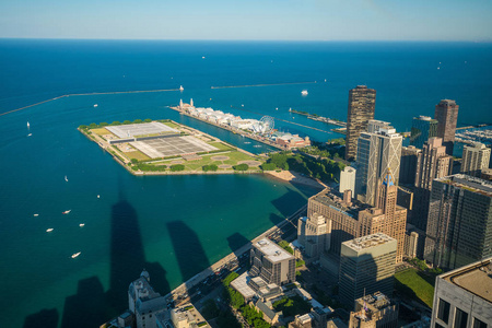 美国芝加哥市中心的景色