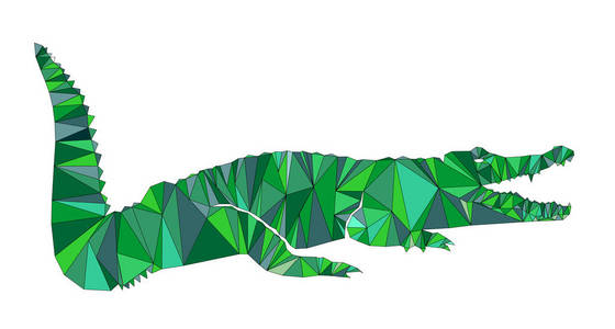 鳄鱼图标平面风格插图的网页，移动，标志，应用和图形设计矢量EPS10