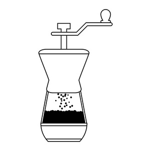 黑色和白色的咖啡研磨机符号