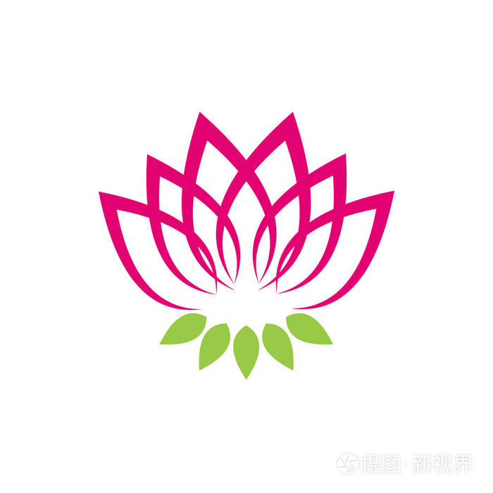 自然叶花标志设计