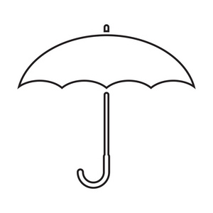 伞图标矢量平面设计