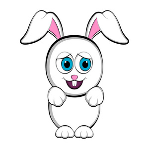 可爱的快乐复活节兔子